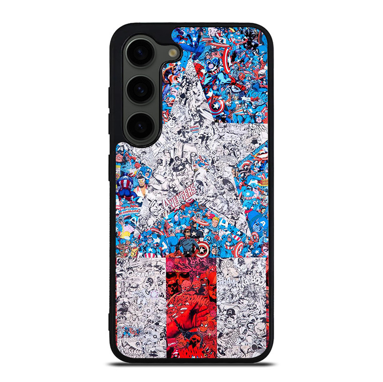 CAPTAIN AMERICA LOGO COLLAGE Samsung Galaxy S23 Plus Case Cover
