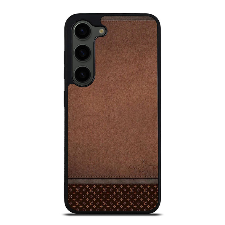 LV LOUIS VUITTON LOGO BROWN LEATHER BAG Samsung Galaxy S23 Plus Case Cover