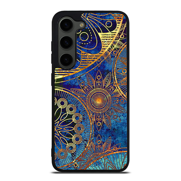 MANDELA BLUE GOLD PATTREN Samsung Galaxy S23 Plus Case Cover