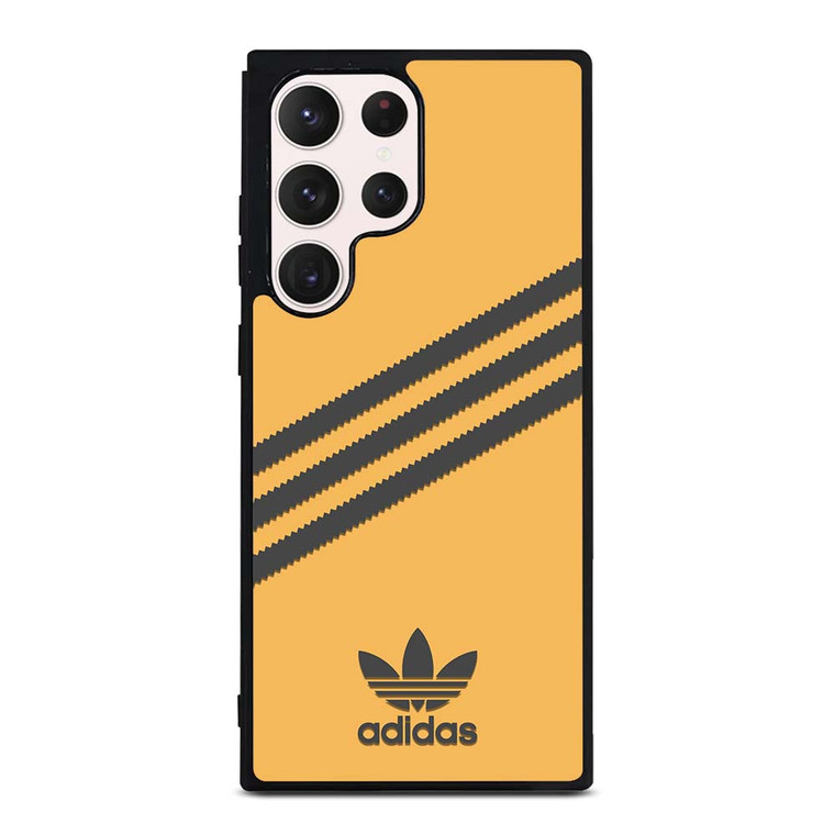 ADIDAS ORIGINALS STRIPES ORANGE BLACK Samsung Galaxy S23 Ultra Case Cover