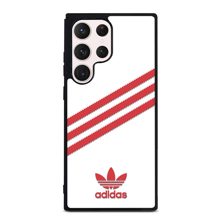 ADIDAS ORIGINALS STRIPES WHITE RED Samsung Galaxy S23 Ultra Case Cover
