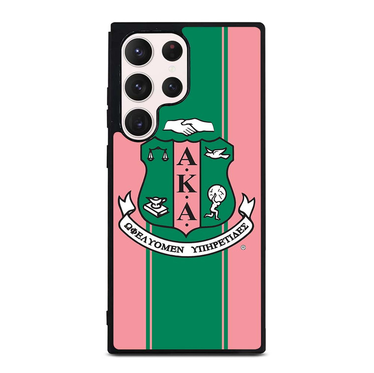 AKA PINK AND GREEN LOGO Samsung Galaxy S23 Ultra Case Cover