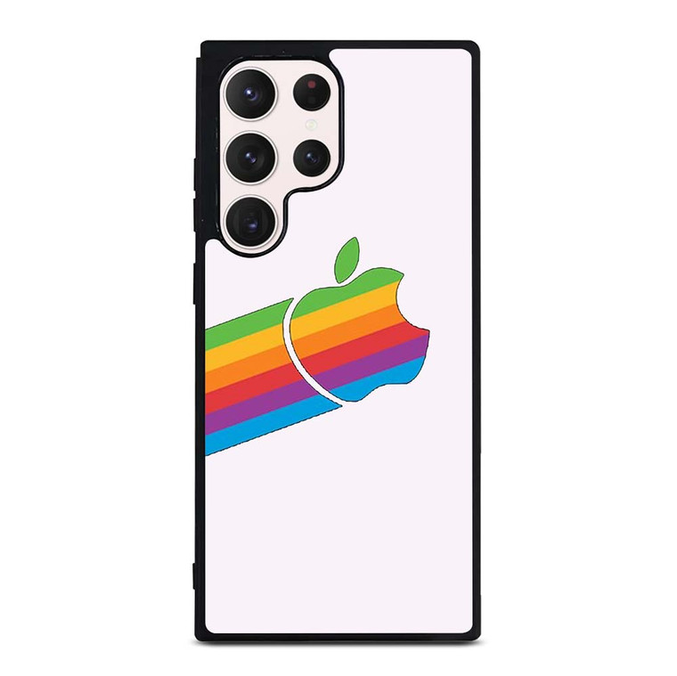 APPLE RETRO DESIGN WHITE Samsung Galaxy S23 Ultra Case Cover