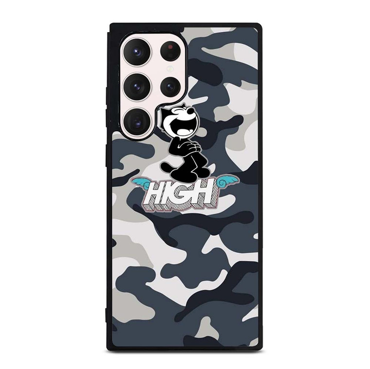 FELIX THE CAT HIGH CAMO Samsung Galaxy S23 Ultra Case Cover