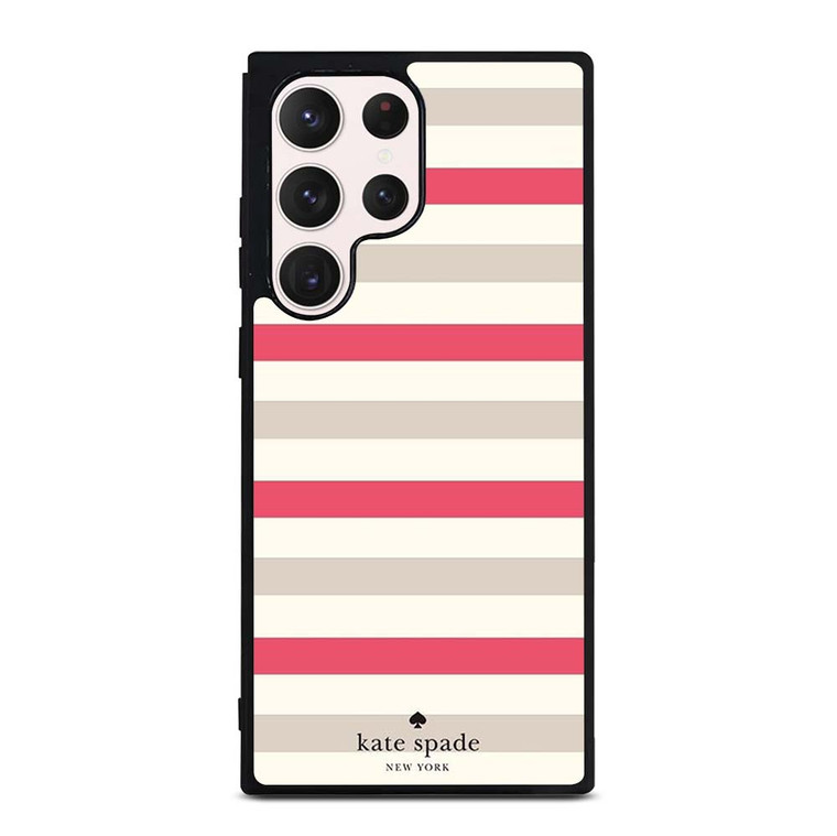 KATE SPADE NEW YORK STRIPES RED WHITE Samsung Galaxy S23 Ultra Case Cover
