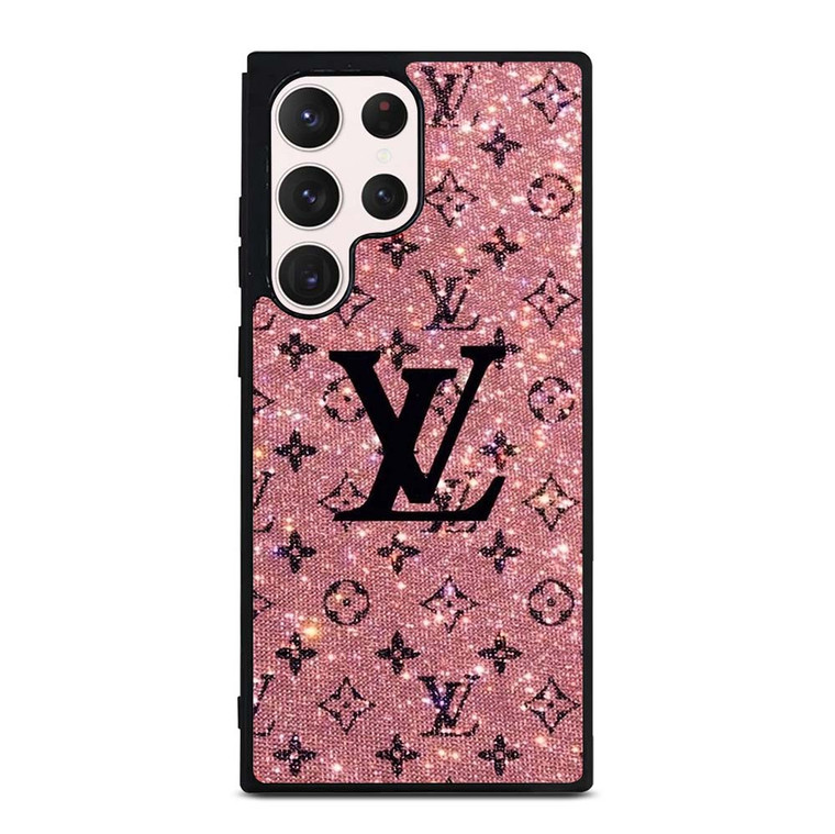 LOUIS VUITTON LV LOGO PINK SPARKLE Samsung Galaxy S23 Ultra Case Cover