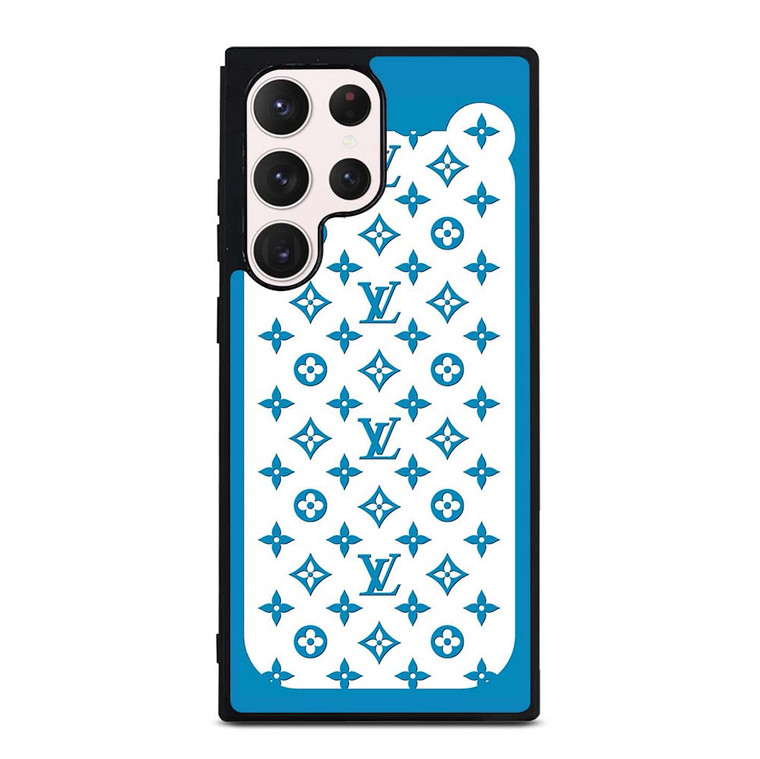 LOUIS VUITTON PATERN ICON LOGO BLUE Samsung Galaxy S23 Ultra Case Cover
