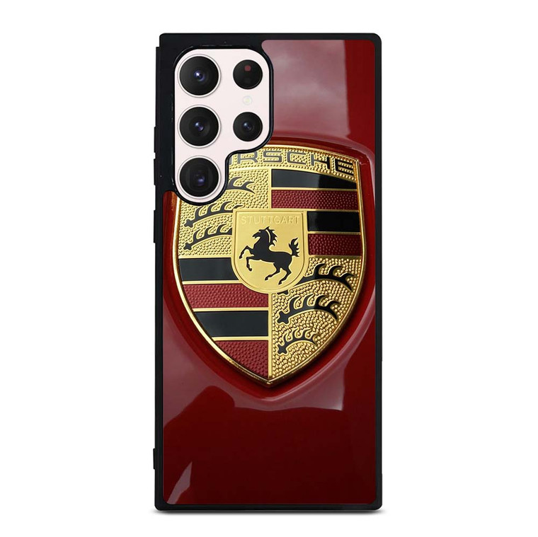 PORSCHE LOGO EMBLEM RED Samsung Galaxy S23 Ultra Case Cover