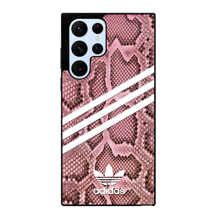 ADIDAS ORIGINALS STRIPES PINK SNAKE SKIN Samsung Galaxy S22 Ultra Case Cover