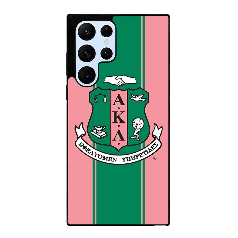 AKA PINK AND GREEN LOGO Samsung Galaxy S22 Ultra Case Cover