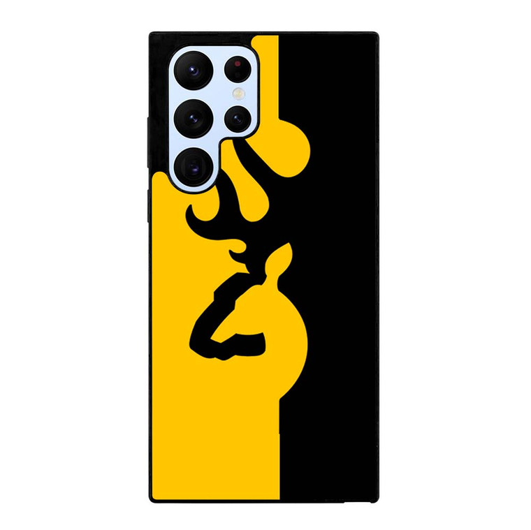 BROWNING LOGO BLACK YELLOW Samsung Galaxy S22 Ultra Case Cover