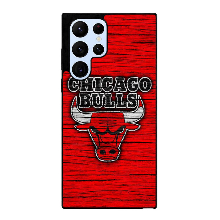 CHICAGO BULLS WOODEN RED LOGO Samsung Galaxy S22 Ultra Case Cover