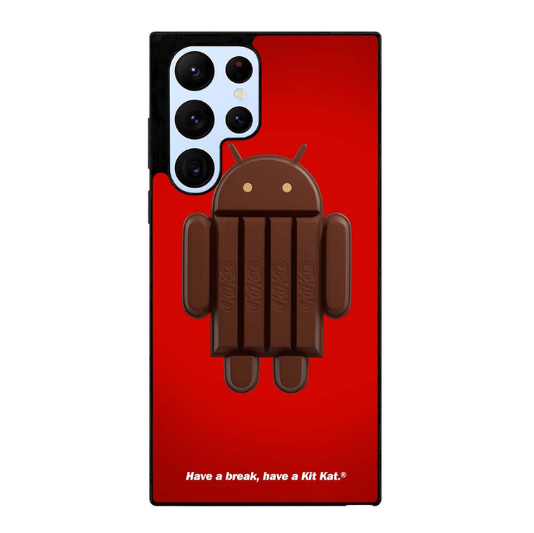KIT KAT CHOCOLATE ANDROID ICON Samsung Galaxy S22 Ultra Case Cover
