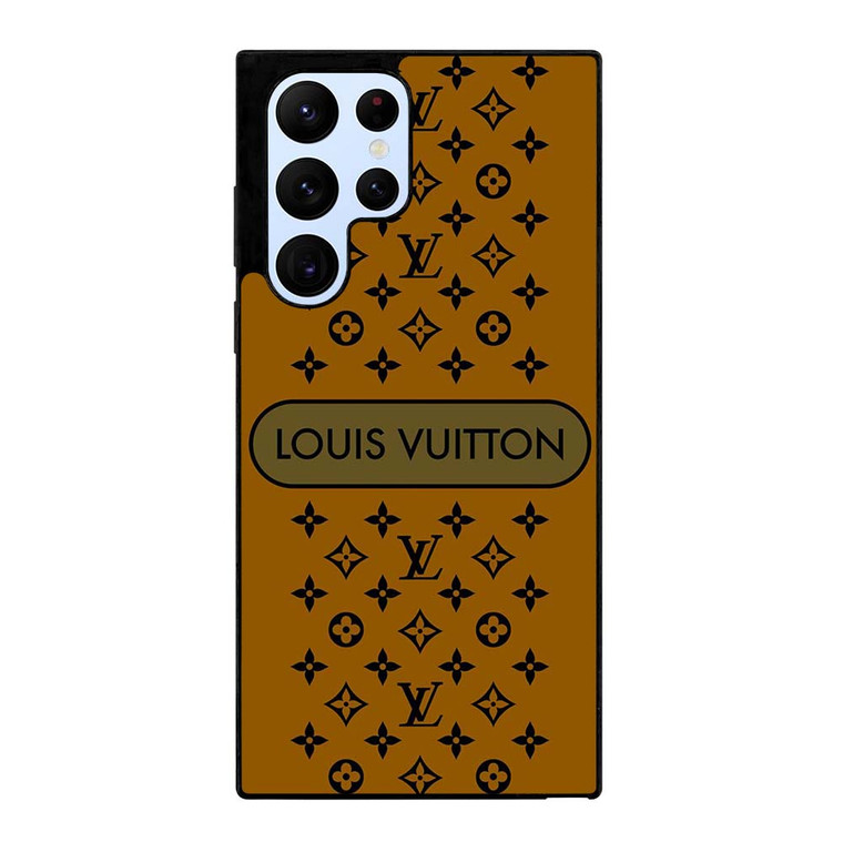 LOUIS VUITTON PATTERN LV LOGO ICON GOLD Samsung Galaxy S22 Ultra Case Cover