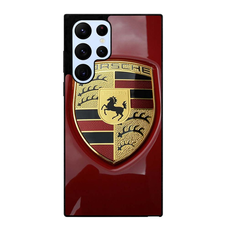 PORSCHE LOGO EMBLEM RED Samsung Galaxy S22 Ultra Case Cover