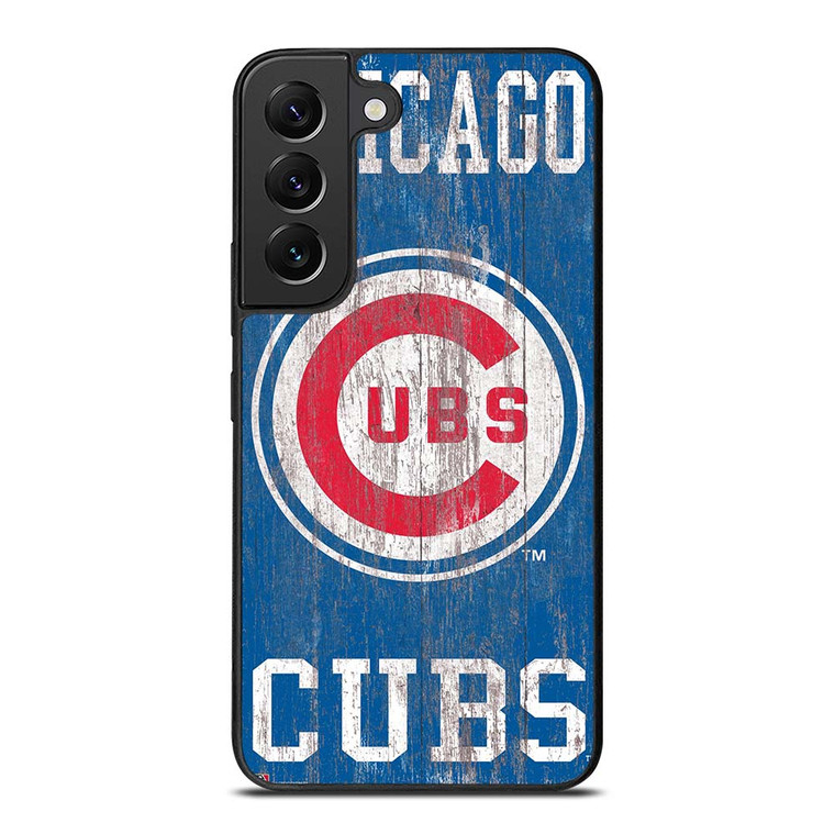 CHICAGO CUBS ON WOOD LOGO Samsung Galaxy S22 Plus Case Cover