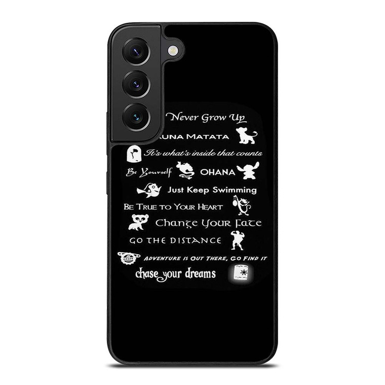 DISNEY LESSONS BLACK Samsung Galaxy S22 Plus Case Cover