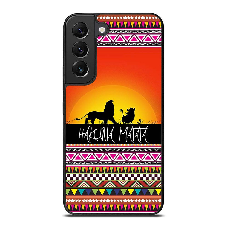HAKUNA MATATA LION KING SUNSET AZTEC Samsung Galaxy S22 Plus Case Cover