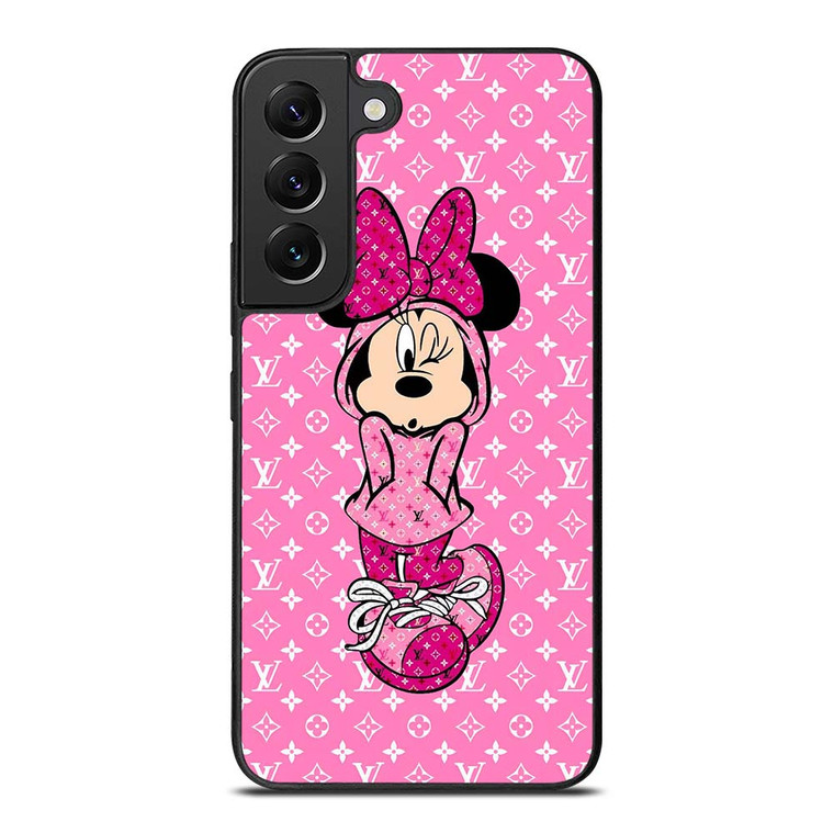 LOUIS VUITTON LV LOGO PINK MINNIE MOUSE Samsung Galaxy S22 Plus Case Cover