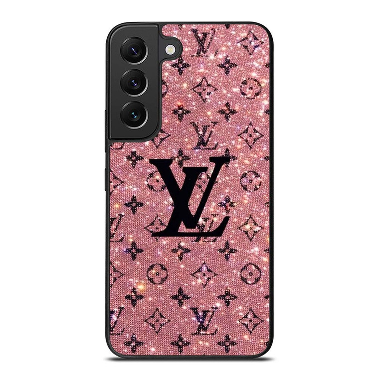 LOUIS VUITTON LV LOGO PINK SPARKLE Samsung Galaxy S22 Plus Case Cover
