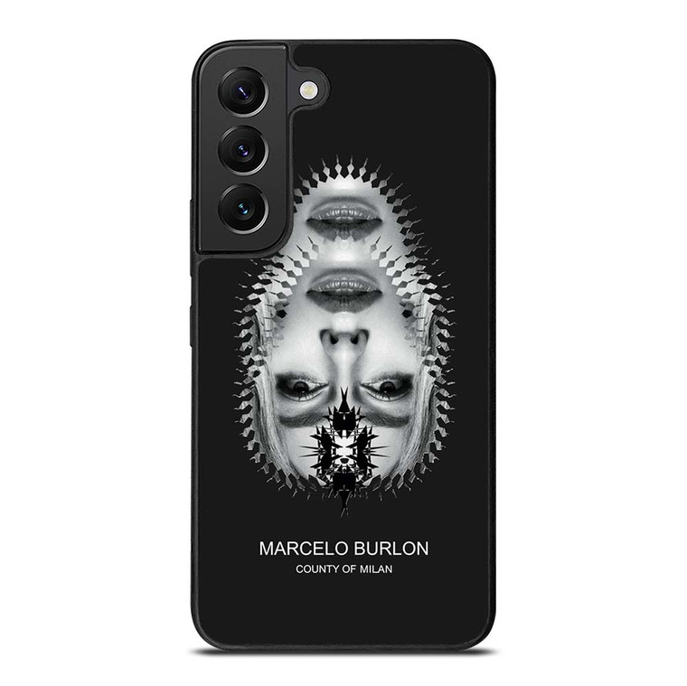 MARCELO BURLON MILAN UPSIDE DOWN FACE Samsung Galaxy S22 Plus Case Cover
