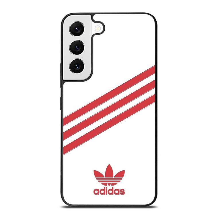 ADIDAS ORIGINALS STRIPES WHITE RED Samsung Galaxy S22 Case Cover