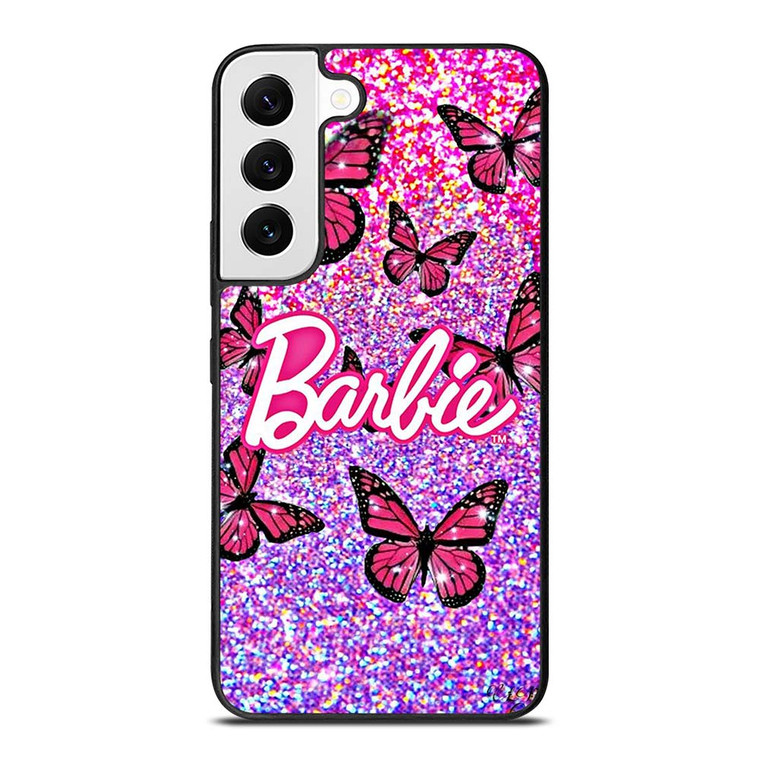 BARBIE BUTTERFLY LOGO ICON PINK Samsung Galaxy S22 Case Cover