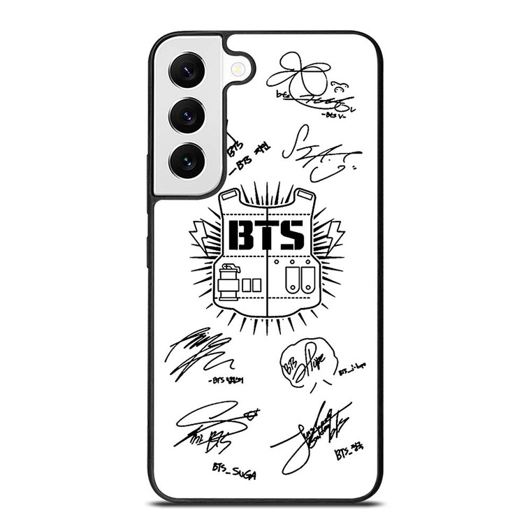 BTS SIGNATURE WHITE Samsung Galaxy S22 Case Cover