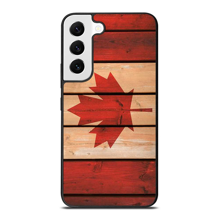 CANADA FLAG WOOD Samsung Galaxy S22 Case Cover