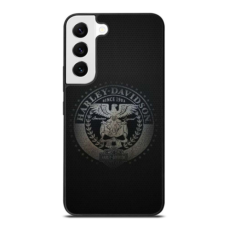 HARLEY DAVIDSON MOTORCYCLES COMPANY CARBON LOGO Samsung Galaxy S22 Case Cover