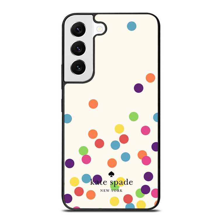 KATE SPADE NEW YORK LOGO COLORFUL POLKADOTS ICON Samsung Galaxy S22 Case Cover