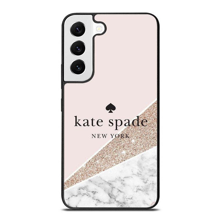 KATE SPADE NEW YORK LOGO SPARKLE MARBLE ICON Samsung Galaxy S22 Case Cover