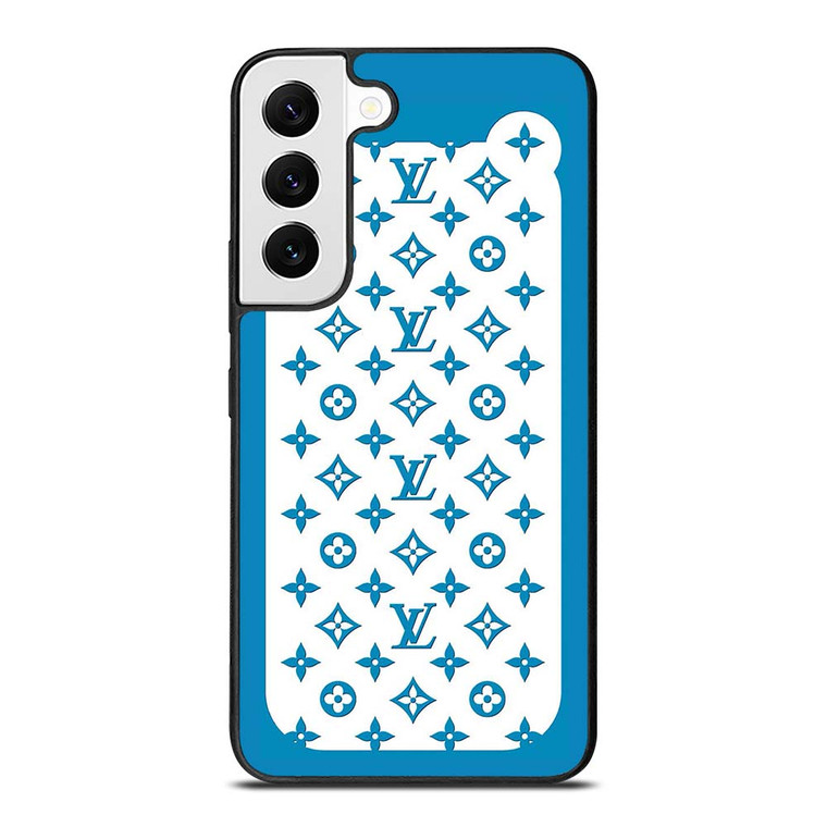 LOUIS VUITTON PATERN ICON LOGO BLUE Samsung Galaxy S22 Case Cover