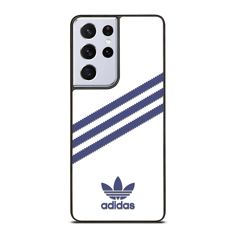 ADIDAS ORIGINALS STRIPES WHITE ROYAL BLUE Samsung Galaxy S21 Ultra Case Cover
