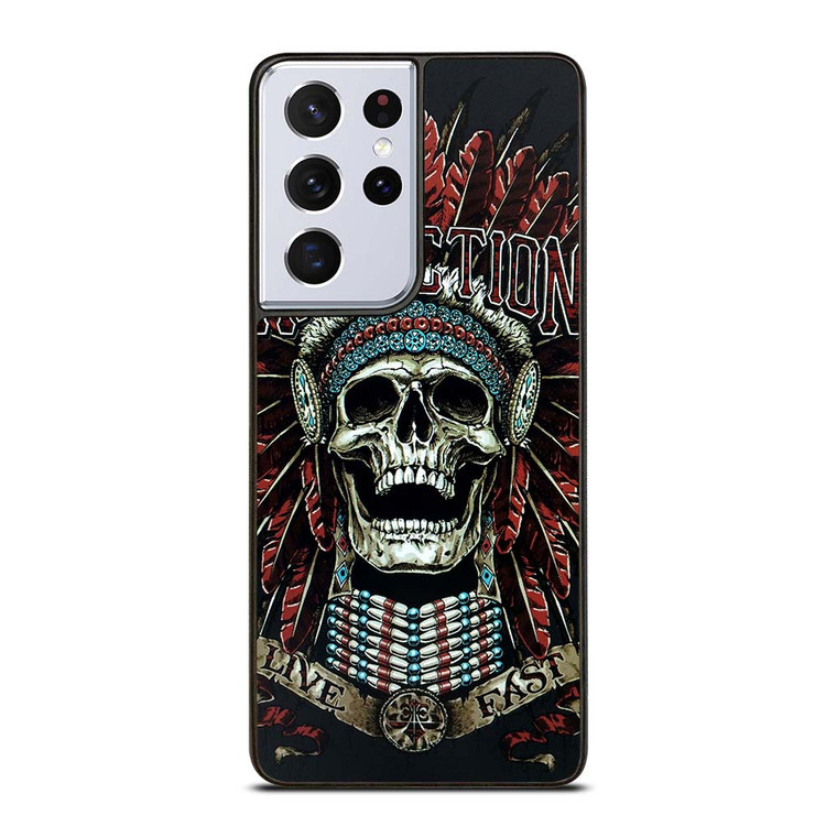AFFLICTION SKULL INDIAN Samsung Galaxy S21 Ultra Case Cover