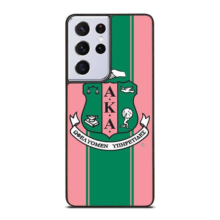 AKA PINK AND GREEN LOGO Samsung Galaxy S21 Ultra Case Cover
