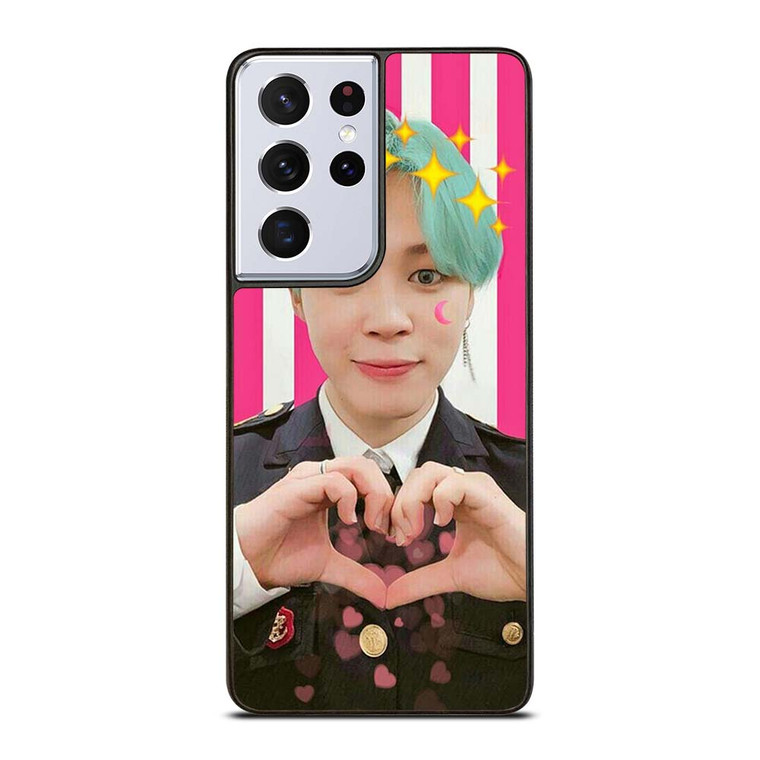 BTS CUTE HEART BANGTAN BOYS Samsung Galaxy S21 Ultra Case Cover