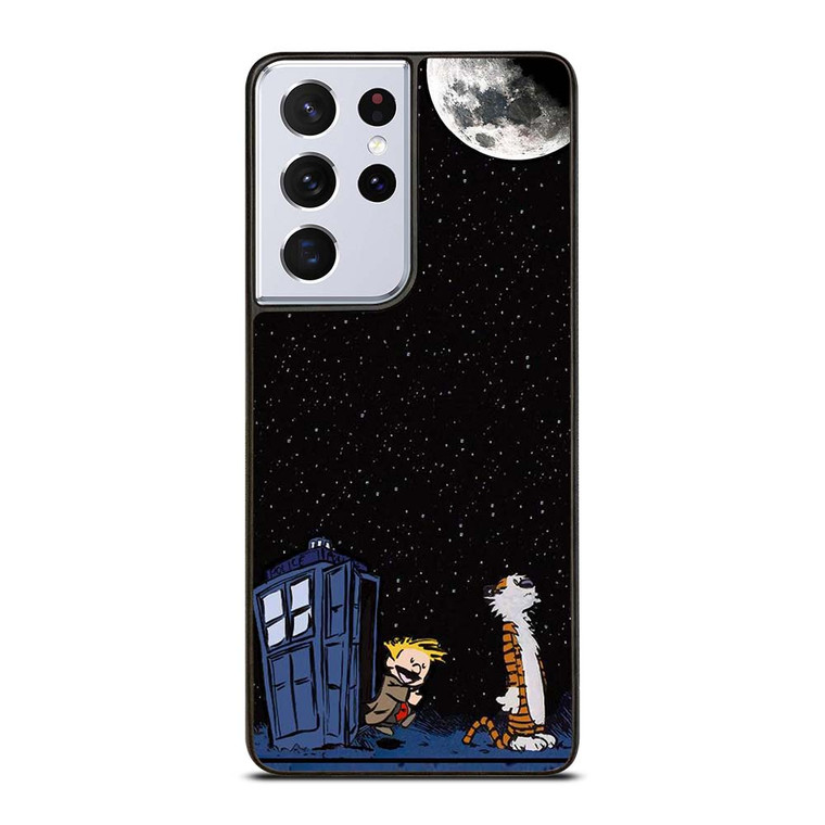 CALVIN AND HOBES TARDIS BOX Samsung Galaxy S21 Ultra Case Cover