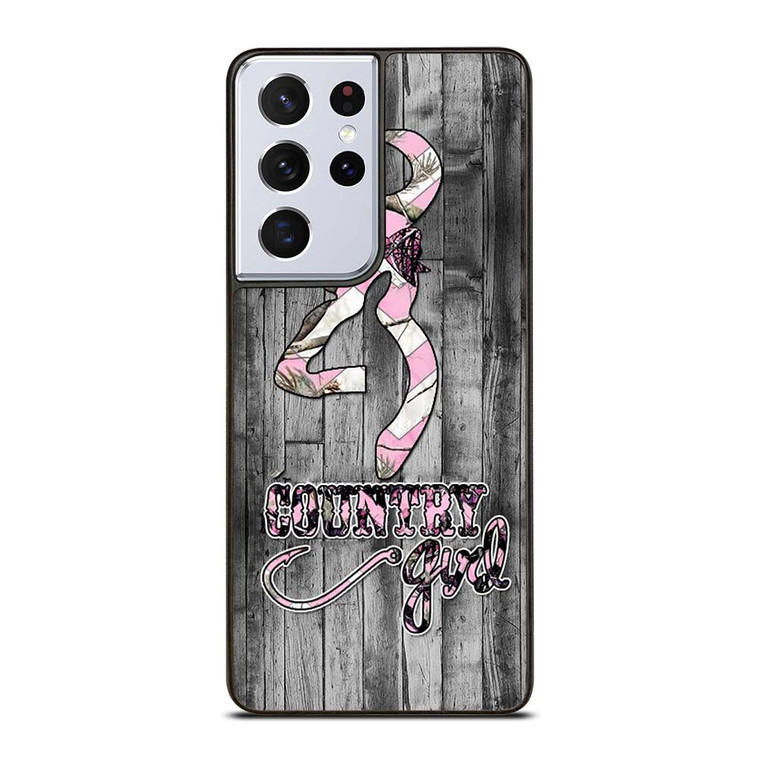 CAMO BROWNING PINK GIRL Samsung Galaxy S21 Ultra Case Cover