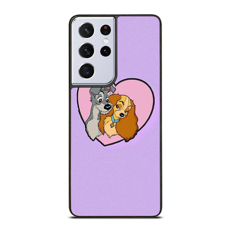 CARTOON LADY AND THE TRAMP DISNEY IN LOVE Samsung Galaxy S21 Ultra Case Cover