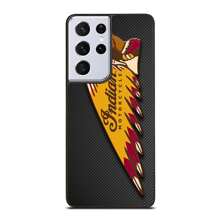 INDIAN MOTOR CYCLE CARBON LOGO Samsung Galaxy S21 Ultra Case Cover