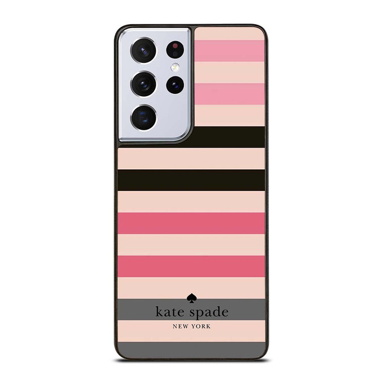 KATE SPADE NEW YORK LOGO STRIPES PATTERN Samsung Galaxy S21 Ultra Case Cover