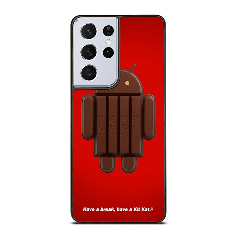 KIT KAT CHOCOLATE ANDROID ICON Samsung Galaxy S21 Ultra Case Cover