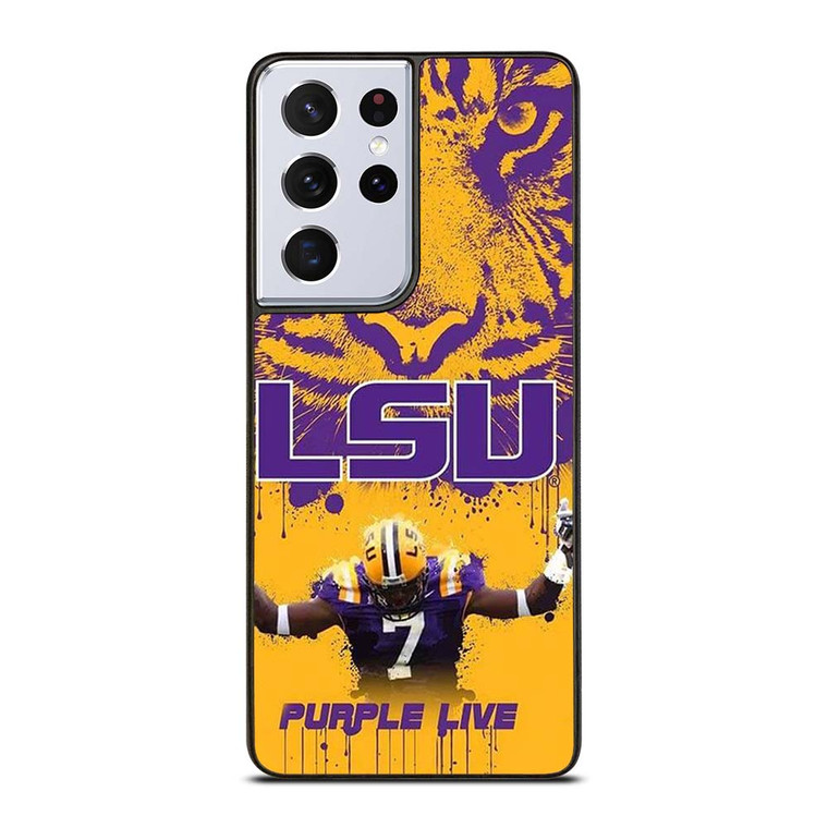 LSU TIGERS LOUISIANA STATE UNIVERSITY PURPLE LIVE Samsung Galaxy S21 Ultra Case Cover
