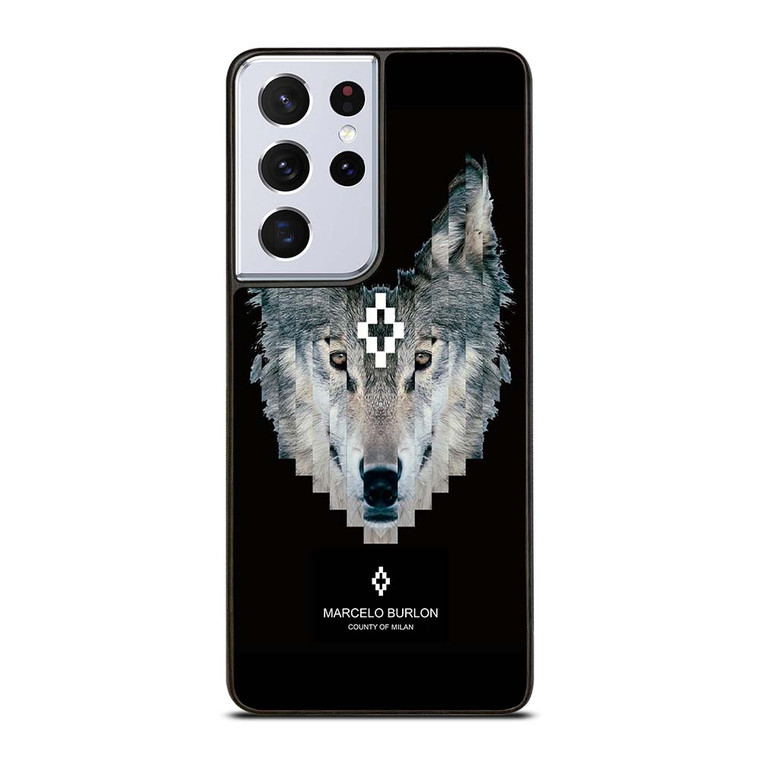 MARCELO BURLON WOLF LOGO Samsung Galaxy S21 Ultra Case Cover