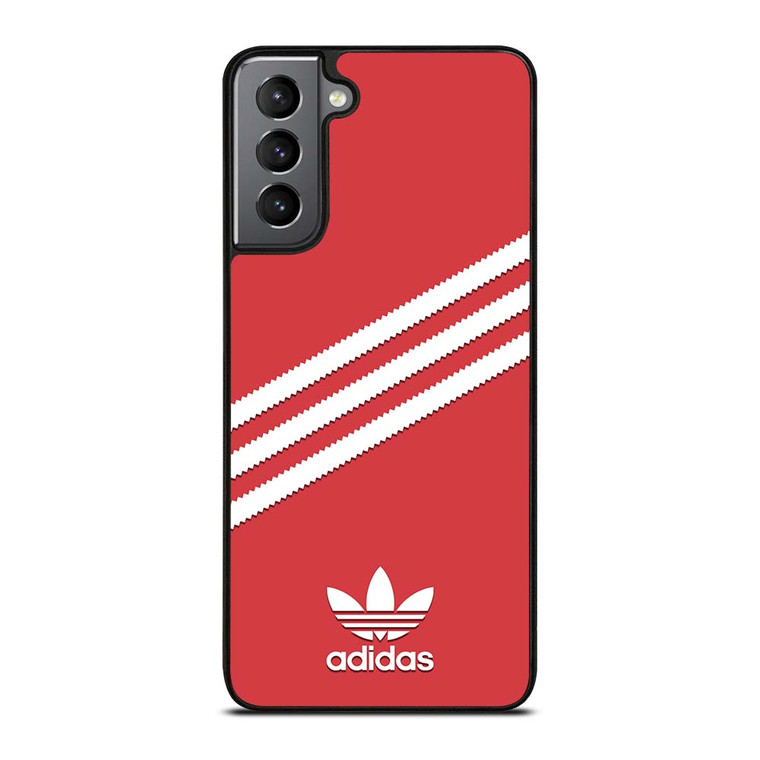 ADIDAS ORIGINALS STRIPES SCARLET RED Samsung Galaxy S21 Plus Case Cover