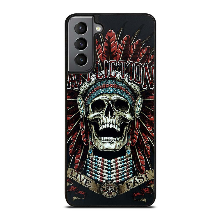 AFFLICTION SKULL INDIAN Samsung Galaxy S21 Plus Case Cover