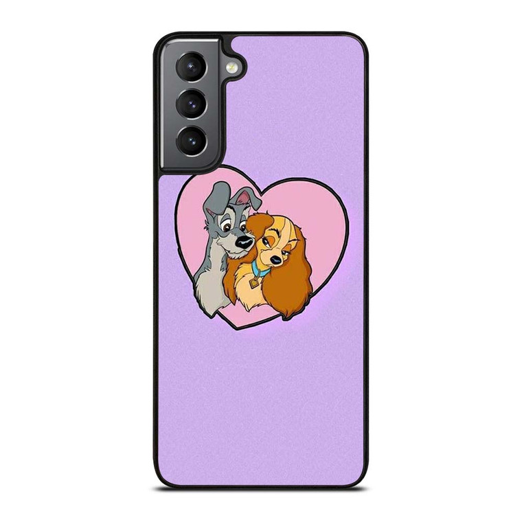 CARTOON LADY AND THE TRAMP DISNEY IN LOVE Samsung Galaxy S21 Plus Case Cover