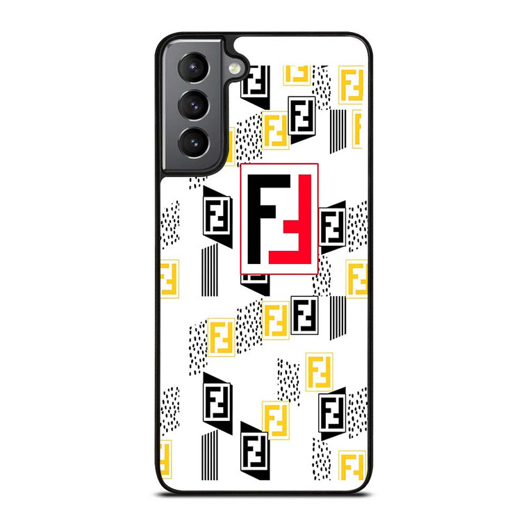 FENDI ROMA LOGO WHITE Samsung Galaxy S21 Plus Case Cover