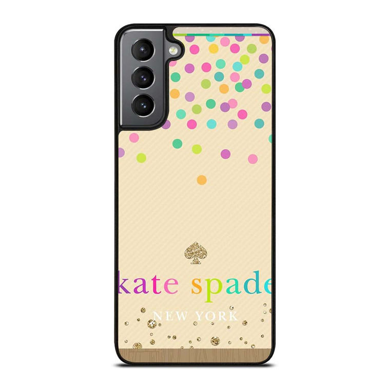 KATE SPADE NEW YORK LOGO COLORFUL POLKADOTS Samsung Galaxy S21 Plus Case Cover